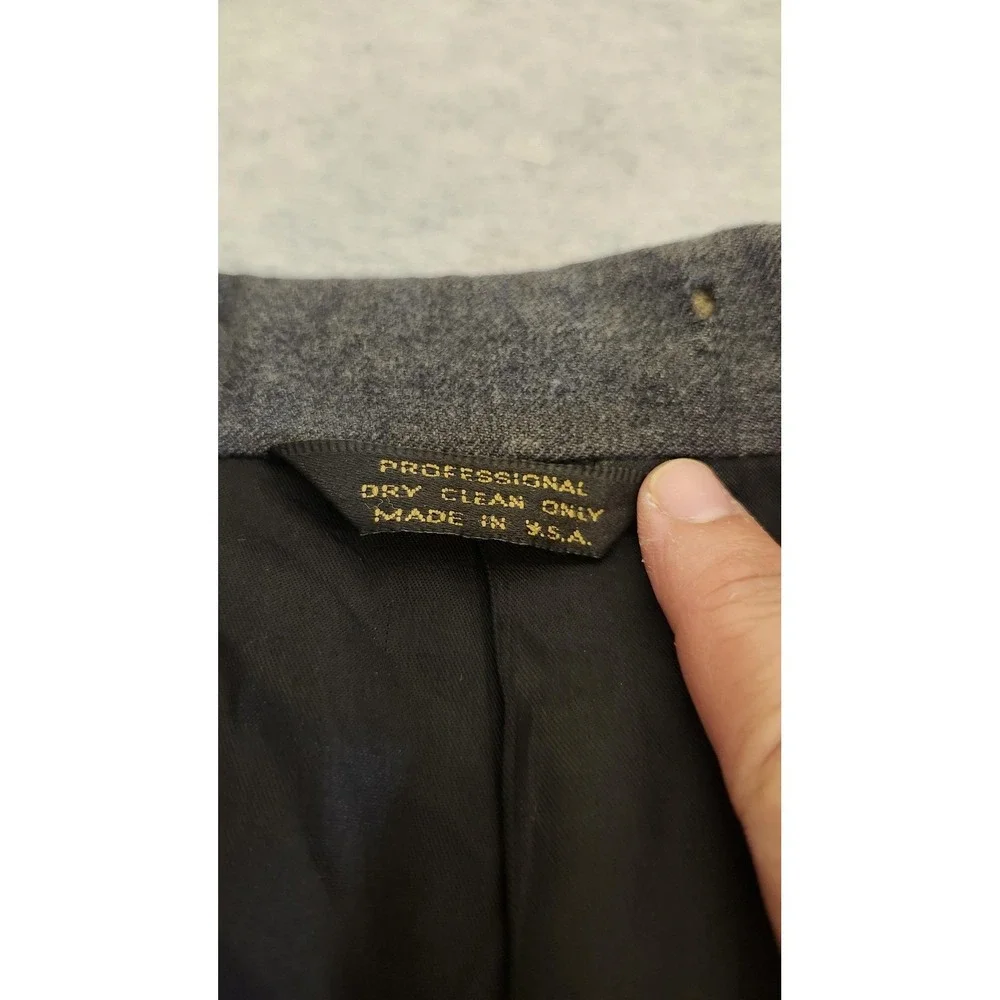 Vintage Corbin Blazer Mens‎ Large Gray Wool Two Button Sport Coat Made USA READ